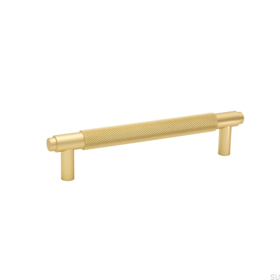 Elongated furniture handle Riff 128 Gold Matt