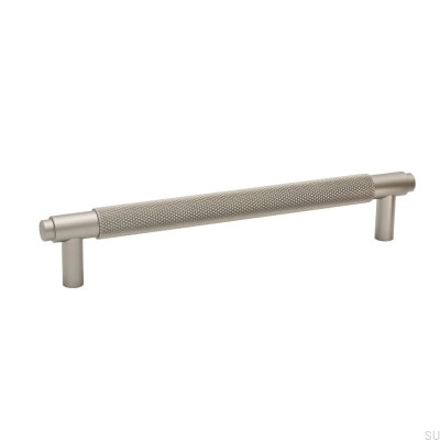 Elongated furniture handle Riff 160 Silver Matt
