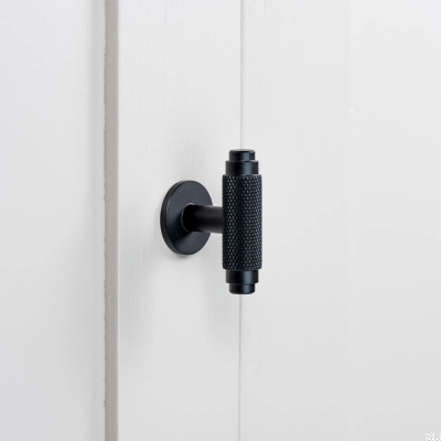 T-Bar Riff Furniture Knob Matte Black