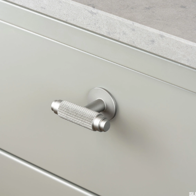 T-Bar Riff Furniture Knob Silver Matte