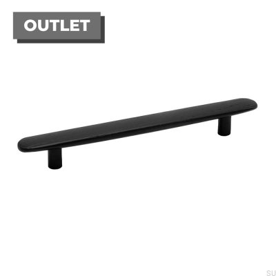 Elongated furniture handle Brutus 160 Wooden Black