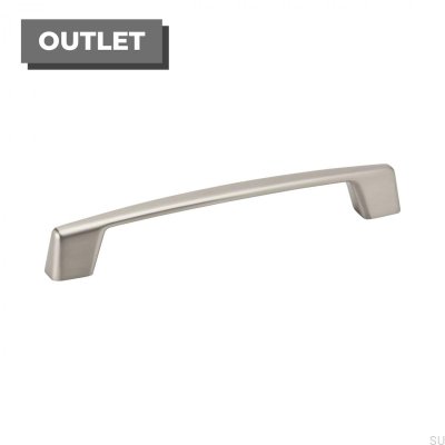 Car 160 oblong furniture handle, brushed silver