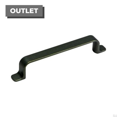 Rio 128 oblong furniture handle Antique brown