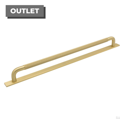 Elongated furniture handle with a Helix 320 washer Golden