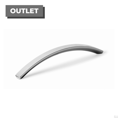 Lengthwise furniture handle Arch 192 Polished chrome