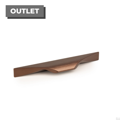 Oblong furniture handle Brikk 140 Antique bronze