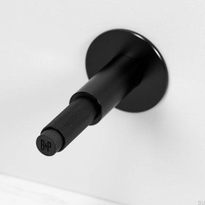 Cross Steel Black Wall-Mounted Door Stopper