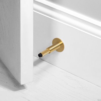 Cross Brass Wall-Mounted Door Stopper