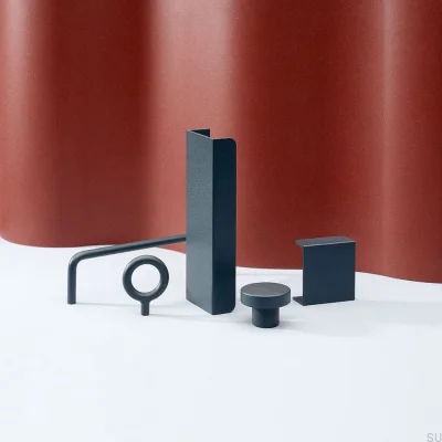 Furniture knob Key 32 Metal Deep Blue