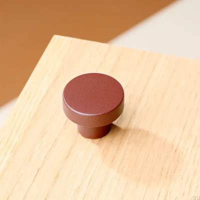 Furniture knob Circular 33 Metal Reddish Brown