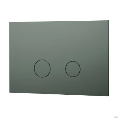 Flush button DUO112 Brass Ash Green