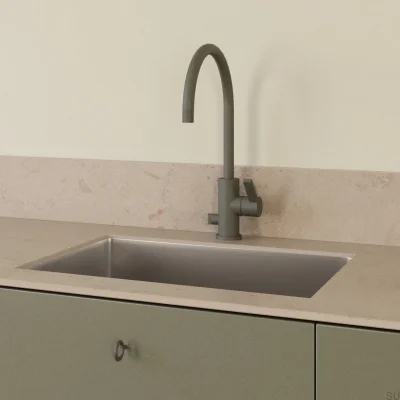 Kitchen tap with dishwasher valve ARM184 Brass Ash Green