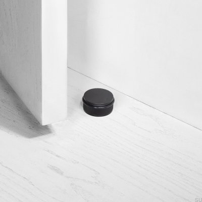 Cross Steel Black Floor Door Stopper