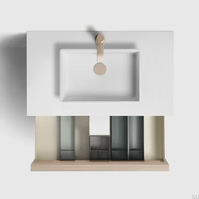 Universal Pop-up Washbasin Plug 74400 Brass Greige