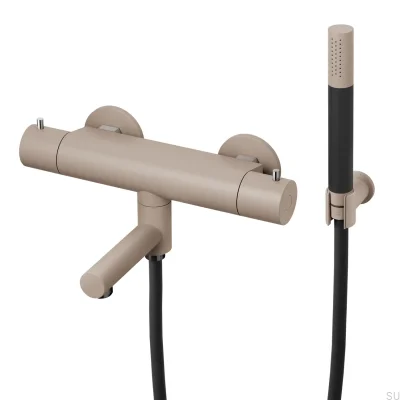 Thermostatic bath and shower mixer EVM026-150 Brass Greige