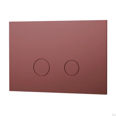 Flush button DUO112 Brass Reddish Brown