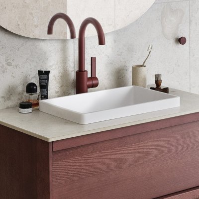 ARM078 Brass Reddish Brown Washbasin Tap