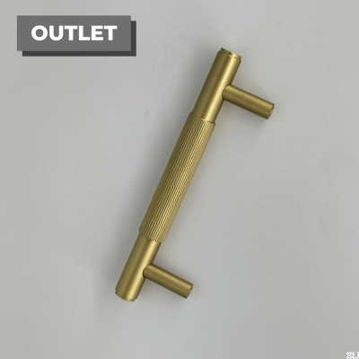 SB-M 96 elongated furniture handle, polished brass, knurled