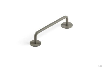 Milano 96 Metal Gray Elongated Furniture Handle