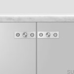 Zdjecie  galki meblowej Linear Plate Stalowej frontalnie