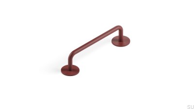 Milano 96 Metal Red Elongated Furniture Handle