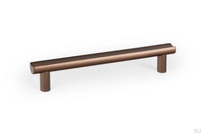 Moon 160 Aluminum Bronze Brushed Elongated Furniture Handle