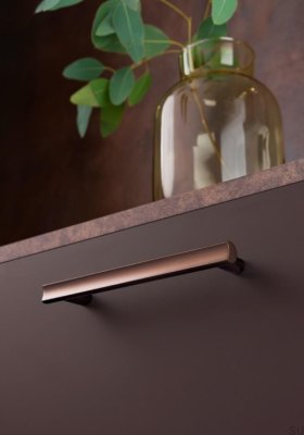 Moon 160 Aluminum Bronze Brushed Elongated Furniture Handle