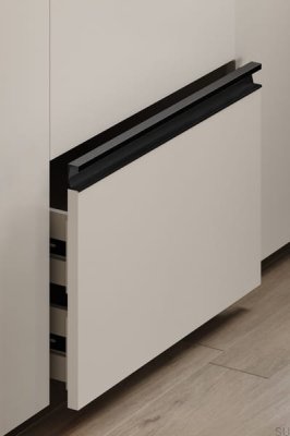Recessed furniture handle Six 447 Aluminum Black