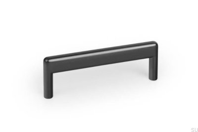 Beam 96 Metal Black Titanium Elongated Furniture Handle