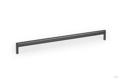 Beam 320 Metal Black Titanium Elongated Furniture Handle