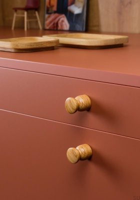 Furniture knob Piece 25 Wooden Oak