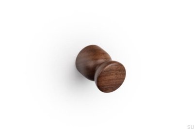 Furniture knob Piece 25 Wooden Walnut