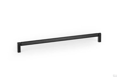 Brooklyn 320 Aluminum Black Brushed Elongated Furniture Handle