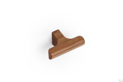 T-Bar Hinoki Wood 60 Furniture Knob Wooden Walnut