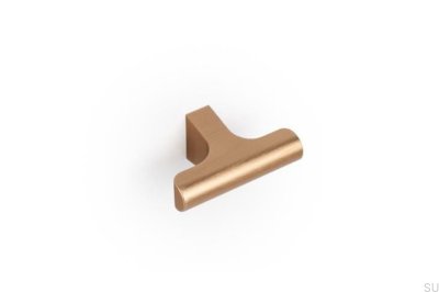 T-Bar Hinoki 60 Aluminum Furniture Knob Brushed Gold Cava