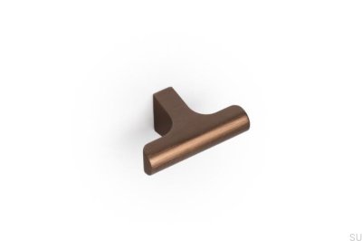T-Bar Hinoki 60 Aluminum Furniture Knob Brown Brushed