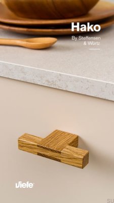 T-Bar Hako 76 Wooden Oak Furniture Knob