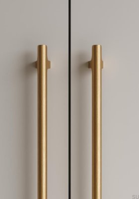 Hinoki Big 832 Aluminum Brushed Gold Cava Elongated Furniture Handle