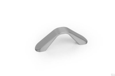 Long furniture handle Dropp 64 Aluminum Nickel-plated Brushed