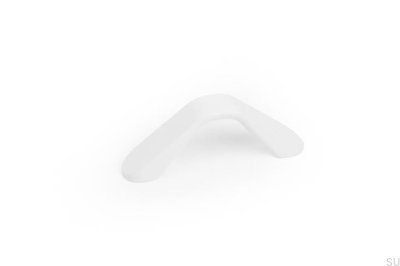 Long furniture handle Dropp 64 Aluminum Matt White