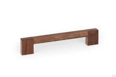 Hako 320 Wooden Walnut Elongated Furniture Handle