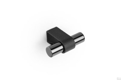 T-Bar Casey 60 Furniture Knob Aluminum Black Titanium Polished