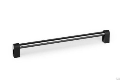 Casey 320 Aluminum Black Titanium Polished Elongated Furniture Handle