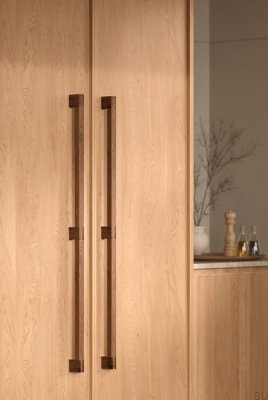 Hako Big 960 Wooden Walnut Elongated Furniture Handle