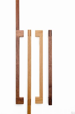 Hako Big 480 Wooden Oak Double-sided Elongated Furniture Handle