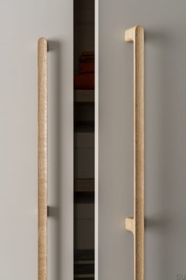 Luv Wood Big 992 Wooden Oak Unvarnished Elongated Furniture Handle One-Sided