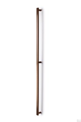 Moon Big 1056 Aluminium Brown Brushed Single-Sided Elongated Furniture Handle