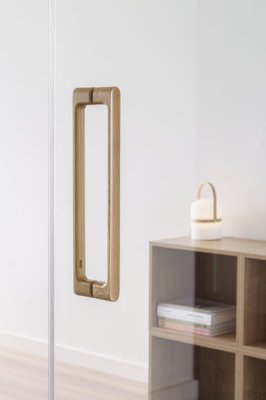 Luv Wood Big 384 Wooden Oak Unvarnished Double-Sided Door Handle