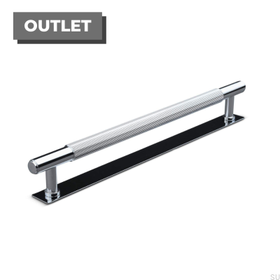 Salo Stripe 224 oblong furniture handle, polished chrome
