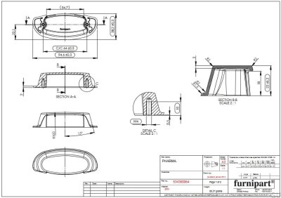 Pharma 64 Metal Antique Bronze Elongated Furniture Handle